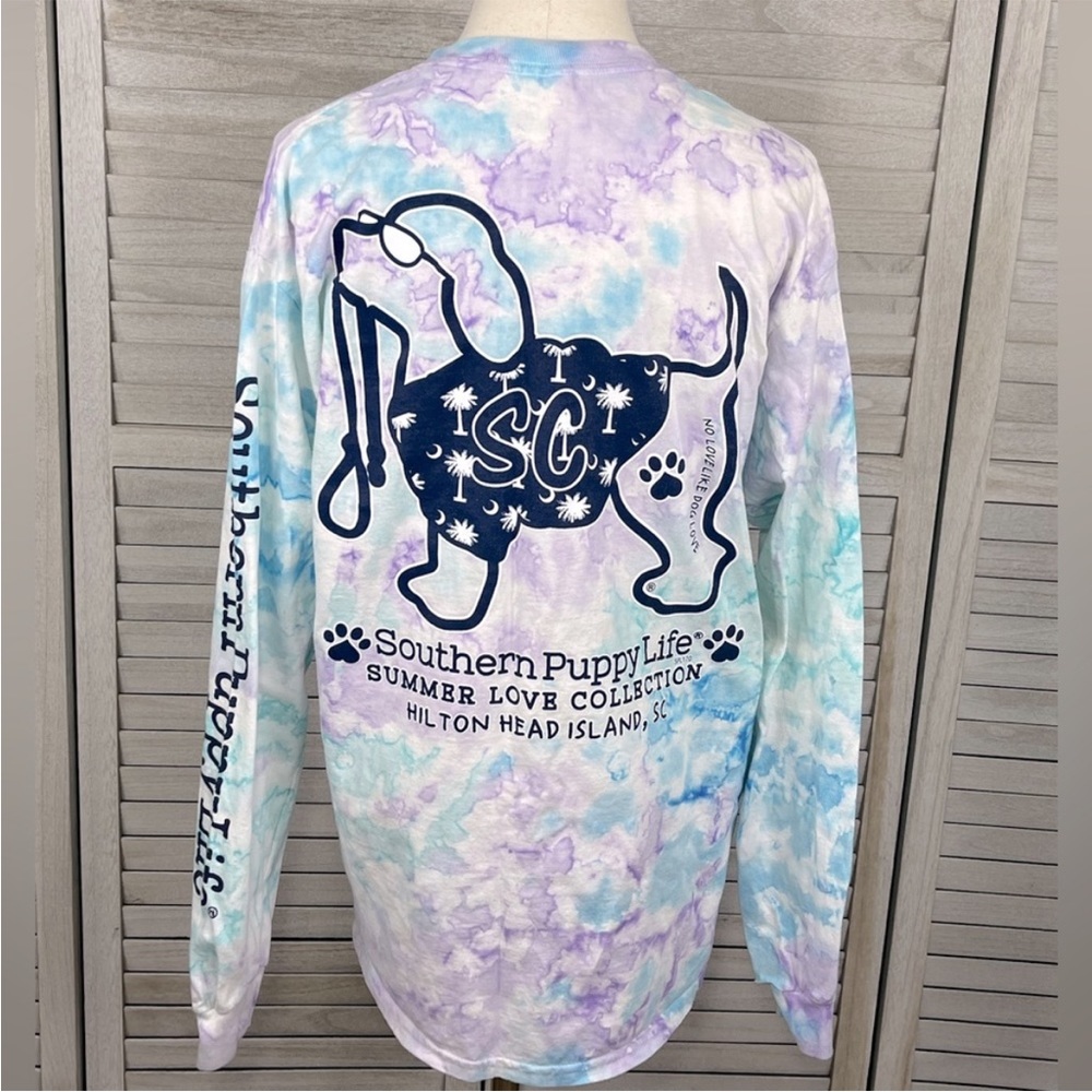 SOUTHERN PUPPY LIFE Tie Dye Long Sleeve
Tee-Large